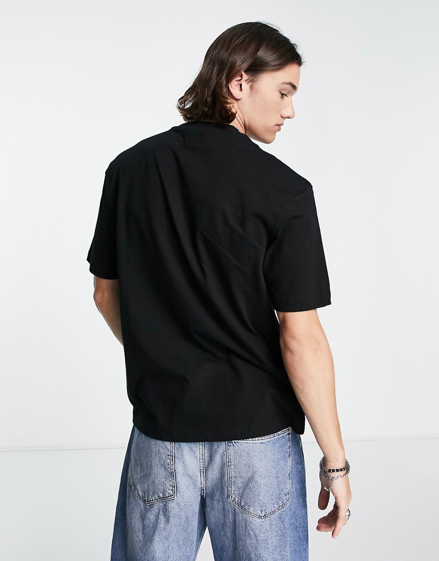 T-shirt nera con riquadro con stampaTechno-Nero - River Island T-shirt donna  - immagine3