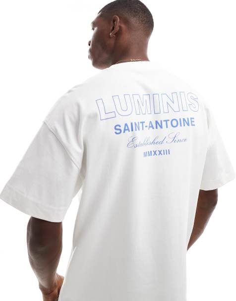 River Island - T-shirt oversize à imprimé Luminis - Blanc - view 1