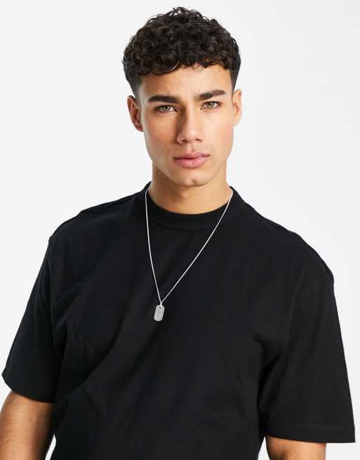 River Island - T-shirt regular fit nera, 2 di 4