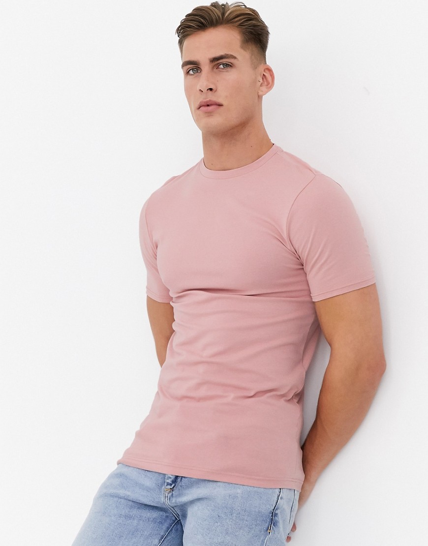 River Island - T-shirt rosa attillata