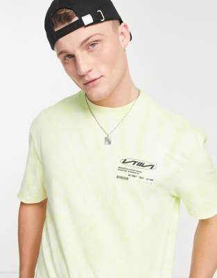T-shirt vestibilità classica giallo chiaro tie-dye - River Island T-shirt donna  - immagine3
