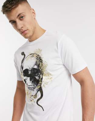 river island skull t shirt