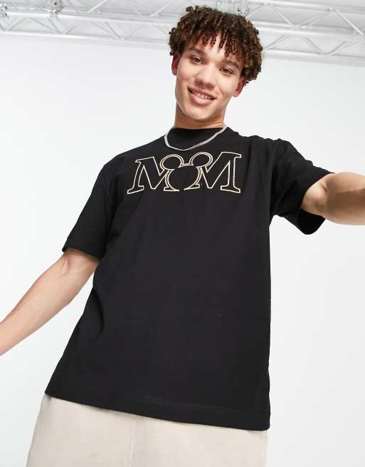 River Island t shirt with Micky print in black ASOS