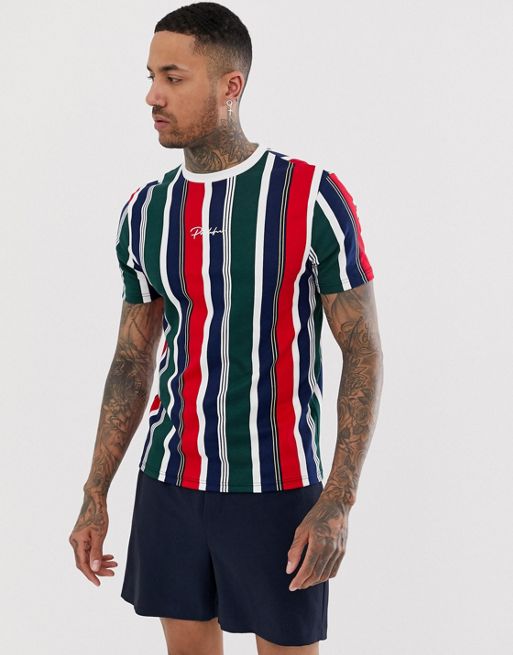 River Island t-shirt with stripe in white | ASOS
