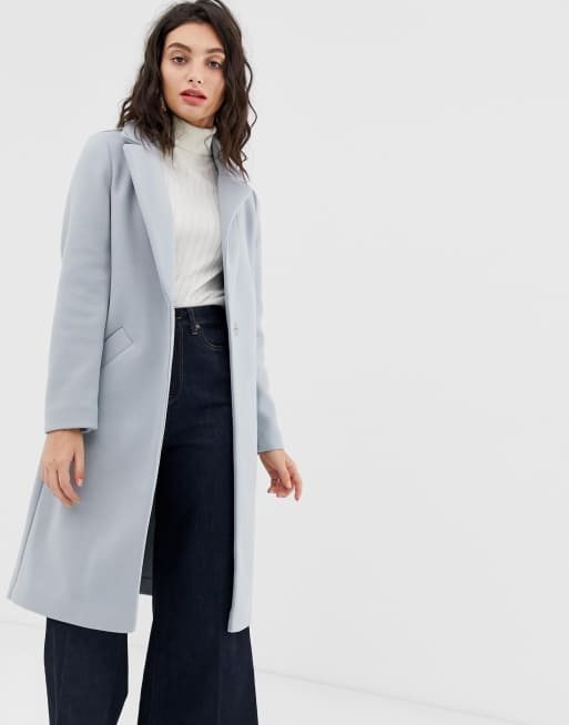 River Island tailored coat in blue | ASOS