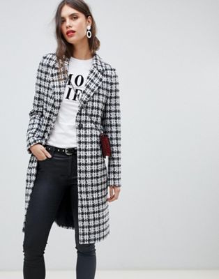 River Island tailored coat in check | ASOS