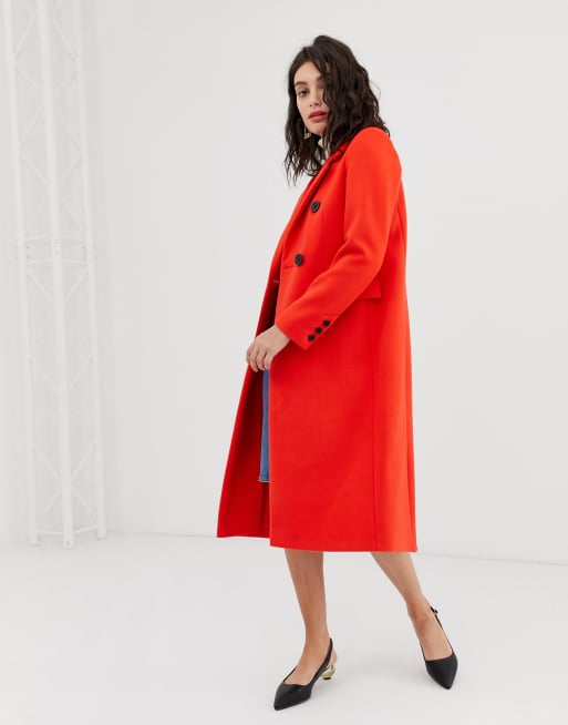 River island cheap red coat womens