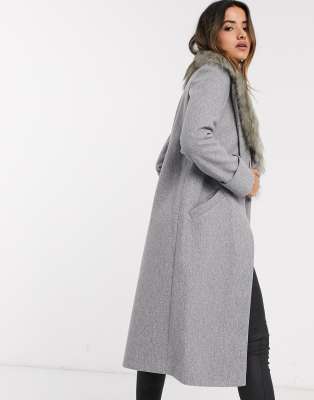 River island tailored coat with single 2025 fastening in grey