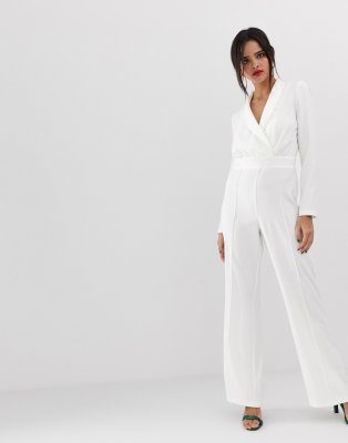 white trouser jumpsuit