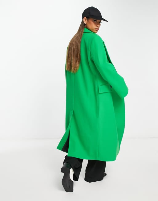 River island lime store green coat