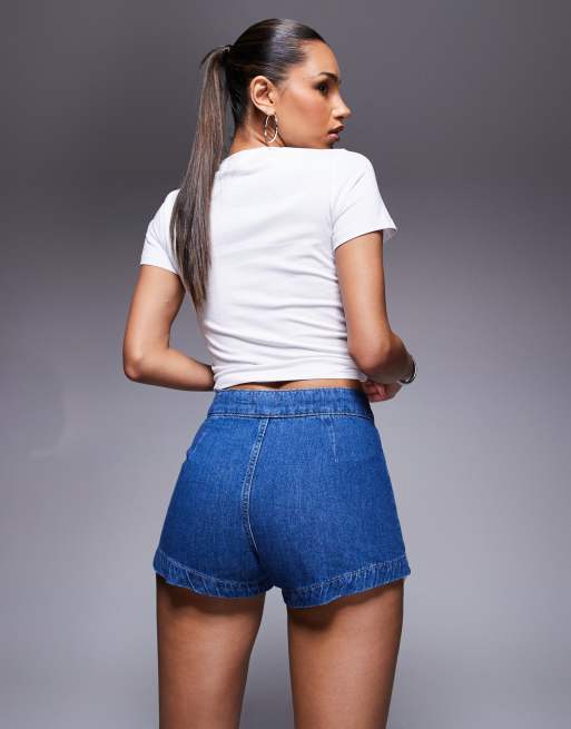 BZB MOM FIT - Short en jean - bleu moyen/bleu