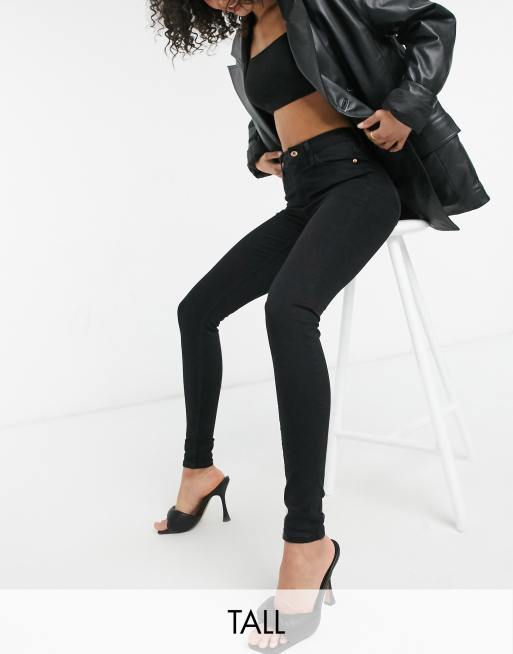 Tall High Rise Skinny Jeans in Black