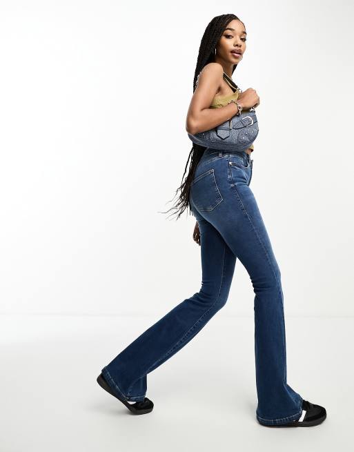 River Island Tall - Højtaljede jeans med svaj i mellemblå, 5 af 5