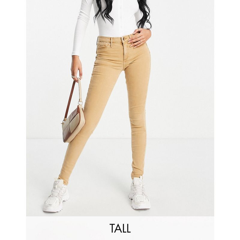Jeans Donna River Island Tall - Jeans skinny modellanti beige