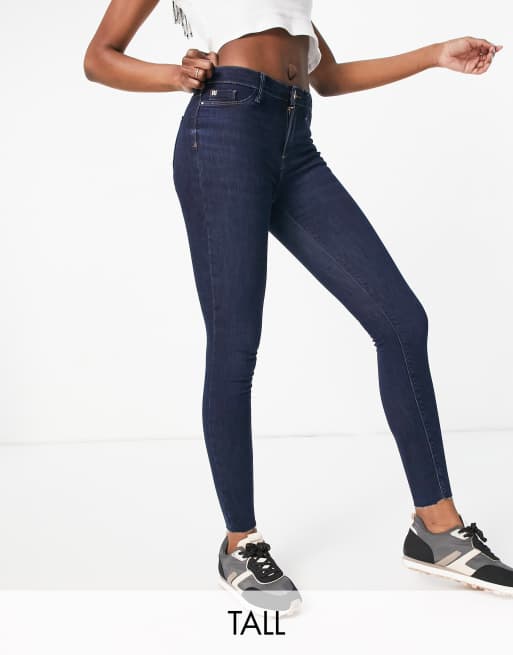 Dark blue store jeans river island