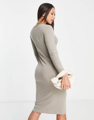 Ribbed button down dress sales