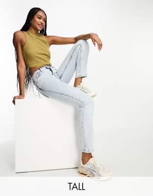 Blue washed best sale mom jeans