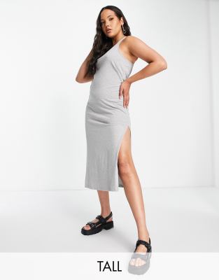 River Island Tall River Island Tall t-shirt midi dress in grey