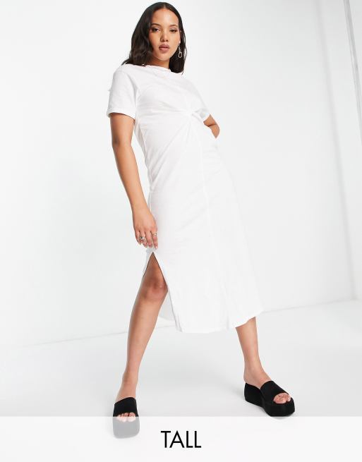 White midi t cheap shirt dress