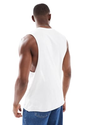 River Island Tank In White