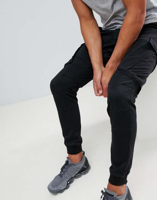 Tapered black 2025 cargo pants