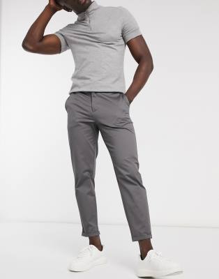 tapered grey chinos