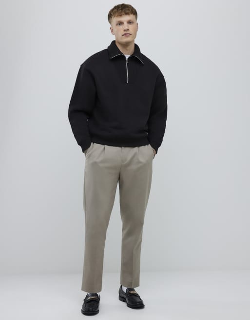 River Island Tapered fit chino trousers in stone - light