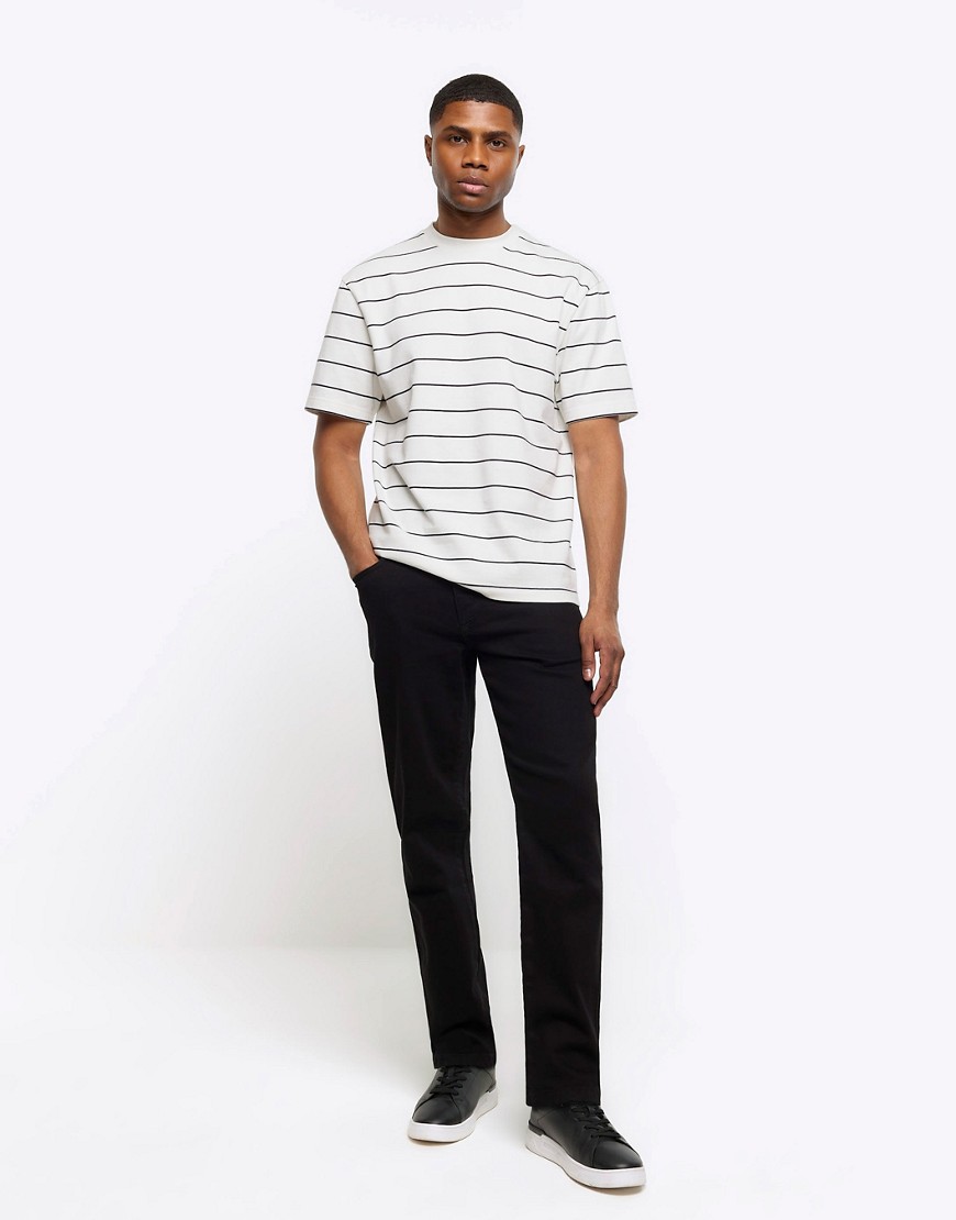 River Island Tapered fit jeans in black