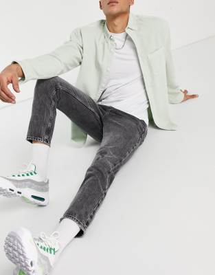 River Island tapered jeans in washed black - ASOS Price Checker