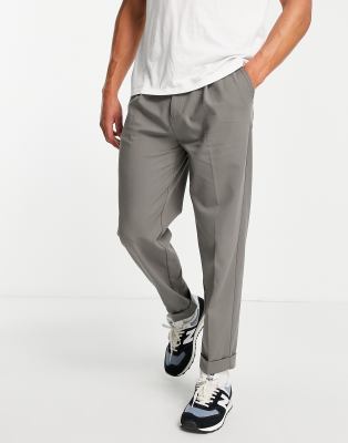 River Island tapered pant in gray