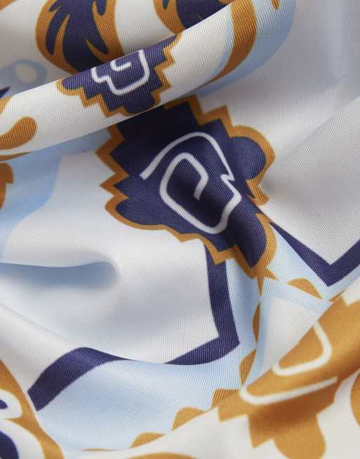 River Island Tapestry fringe scarf in blue - light, 2 of 2