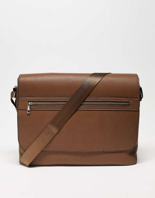 River Island – Tasche in Hellbraun mit Umschlag