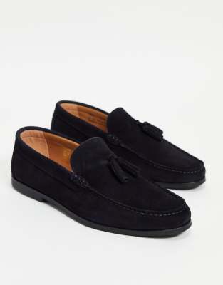 River Island Tassel Loafer In Navy | ModeSens