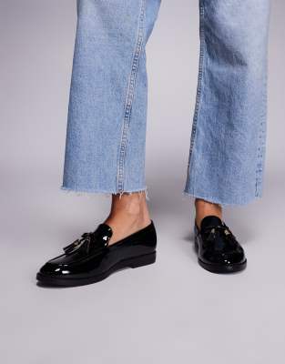 River Island Tassel Loafers In Black