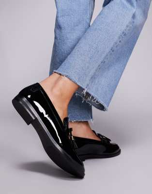River Island Tassel Loafers In Black