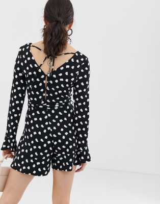 polka dot playsuit river island