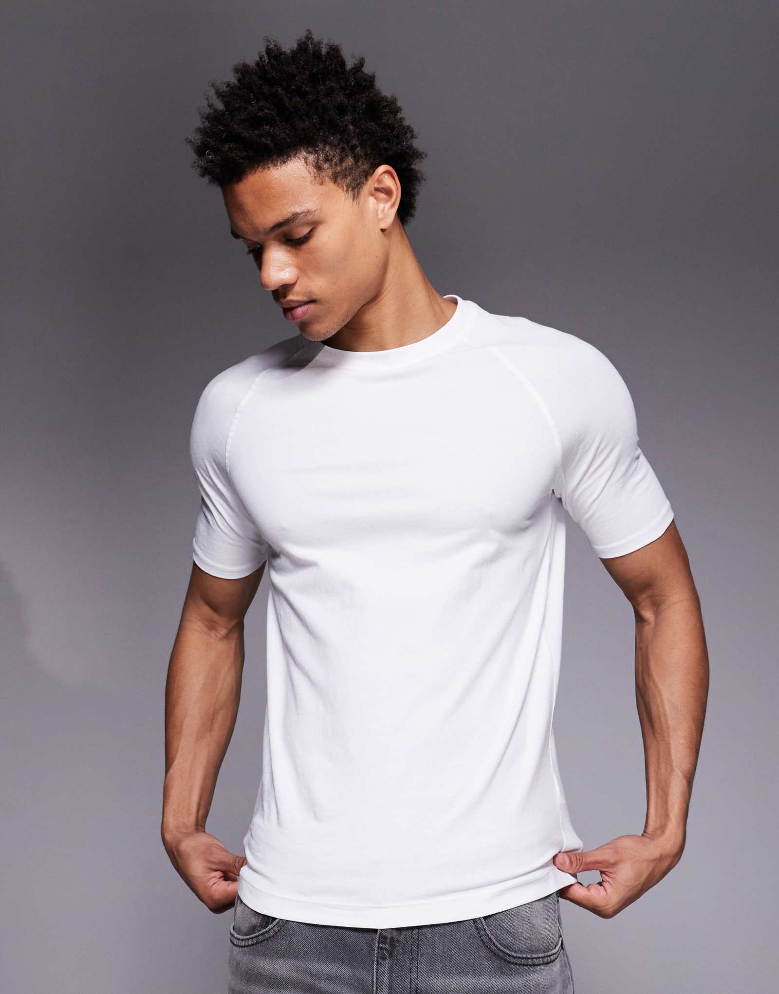 Футболка River Island tech muscle fit белого цвета