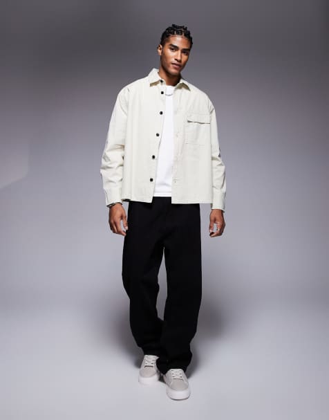 River Island tech overshirt in light green - view 1