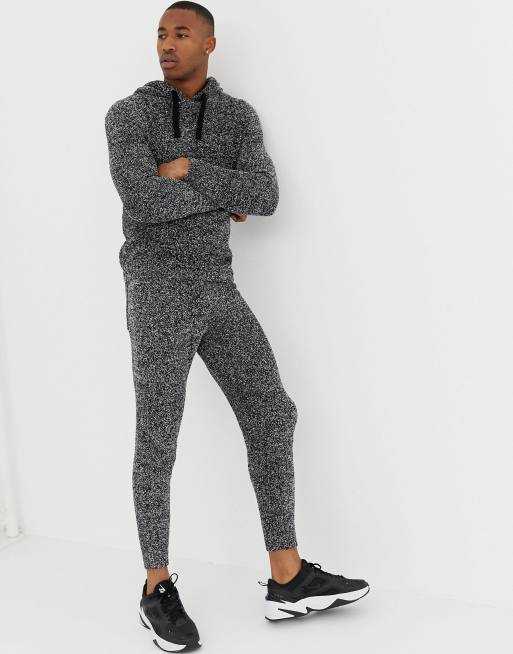 River Island teddy joggers in grey ASOS