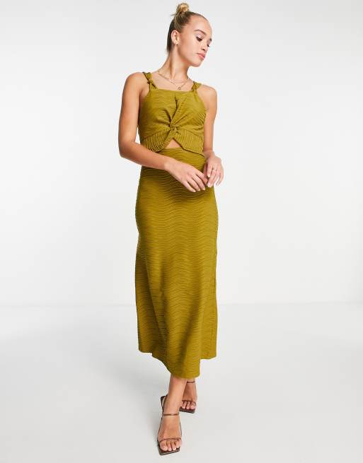 River island best sale green midi dress