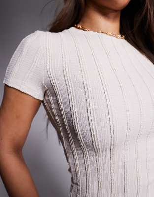 River Island Textured Baby Tee In White