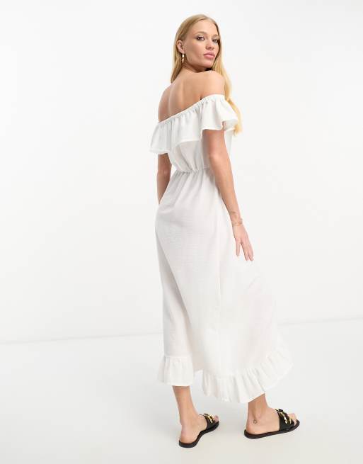 River island sale white bardot dress