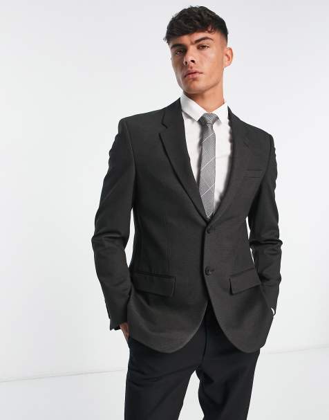 River Island textured blazer in grey - view 1