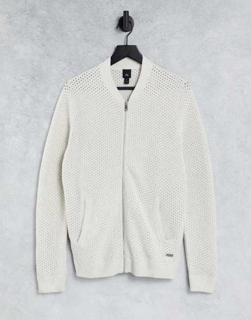 River Island textured long sleeved bomber jacket in grey