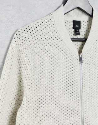 river island white bomber jacket