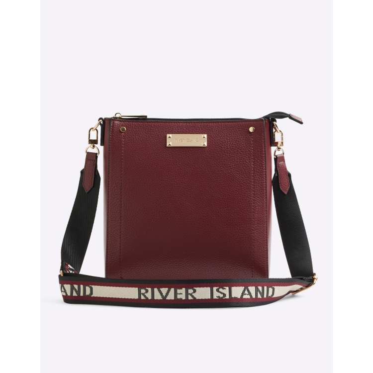 Burgundy bag river island hotsell