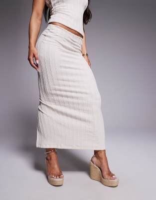 River Island Textured Midi Skirt
