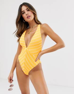 river island orange swimsuit