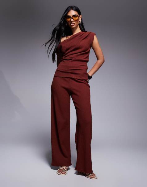 River Island textured set in rust - view 1