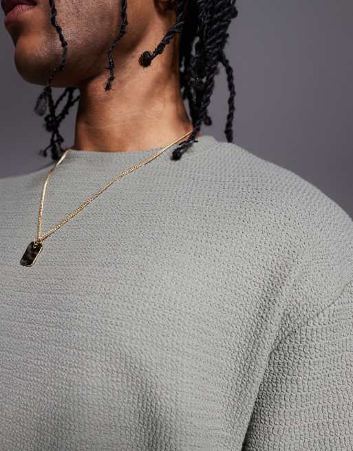 River Island textured t-shirt in khaki (part of a set), 2 of 4